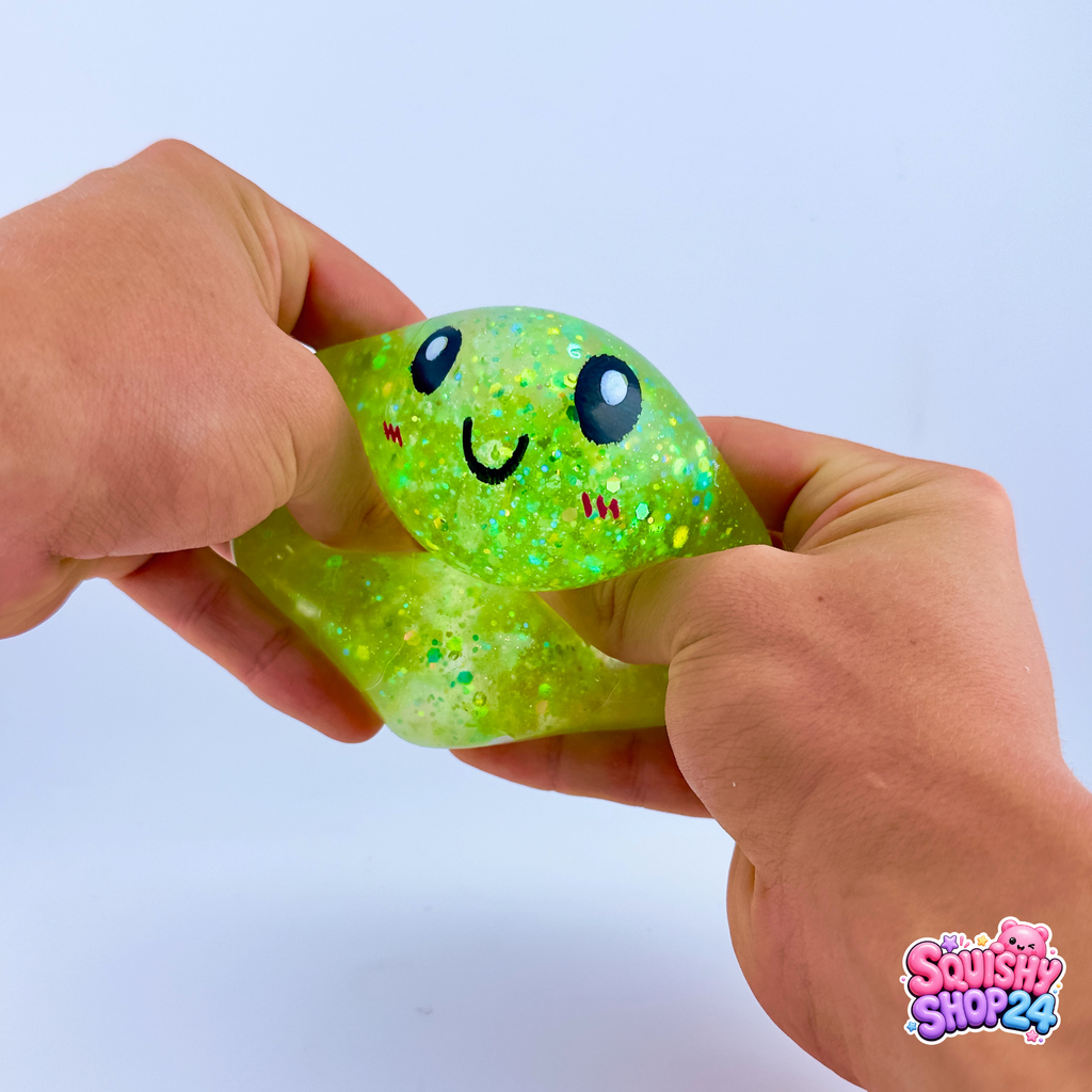 Glow in the Dark - Glitzende Dumpling Squishy 8.5cm