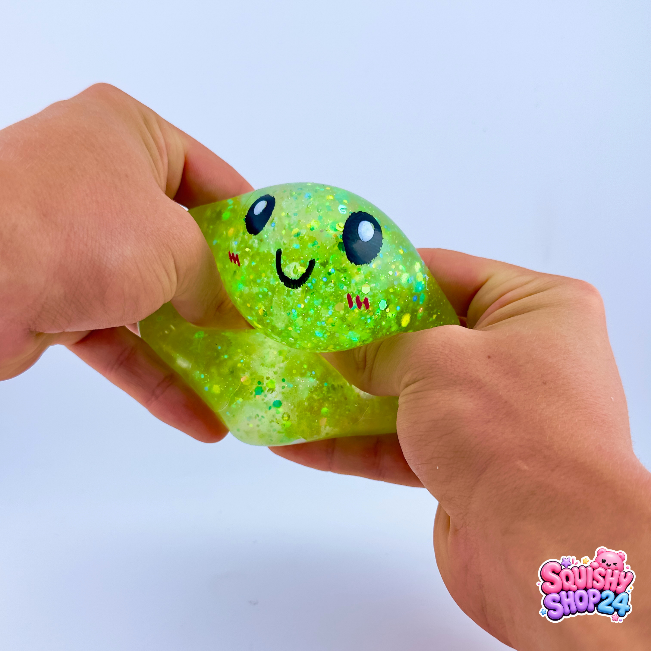 Glow in the Dark - Glitzende Dumpling Squishy 8.5cm