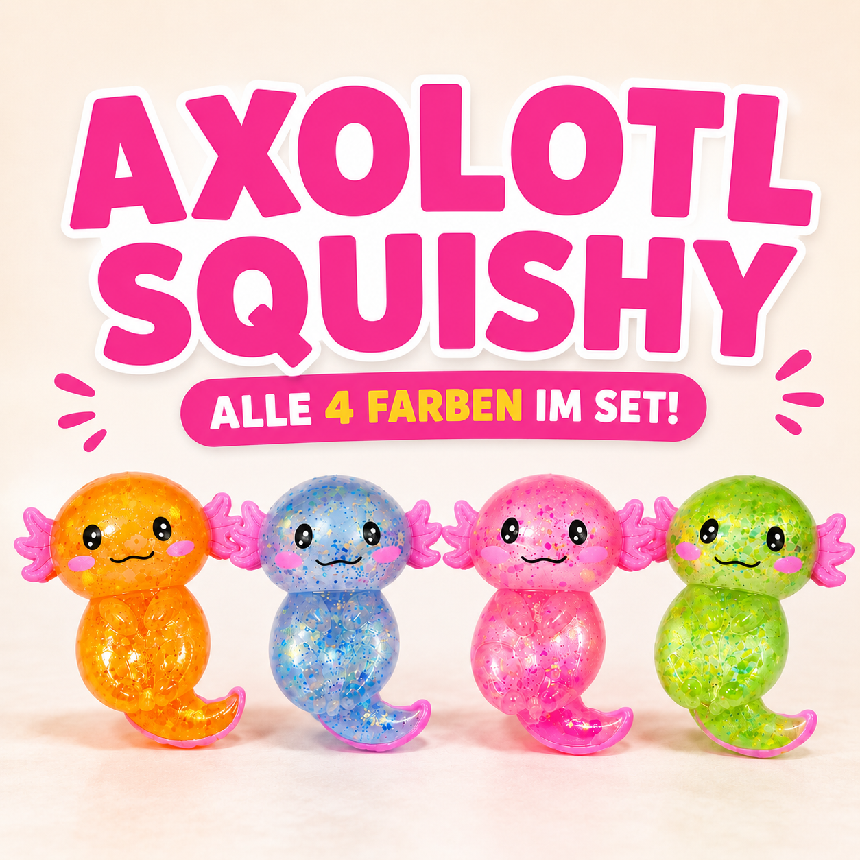 4x Axolotl Squishy Bundles